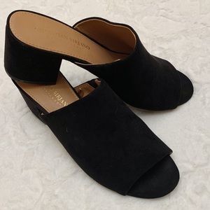 2 FOR $22 — Black, open toed mule sandal